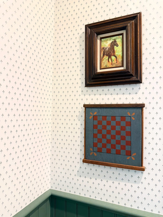 Vintage Folk Art Checkerboard