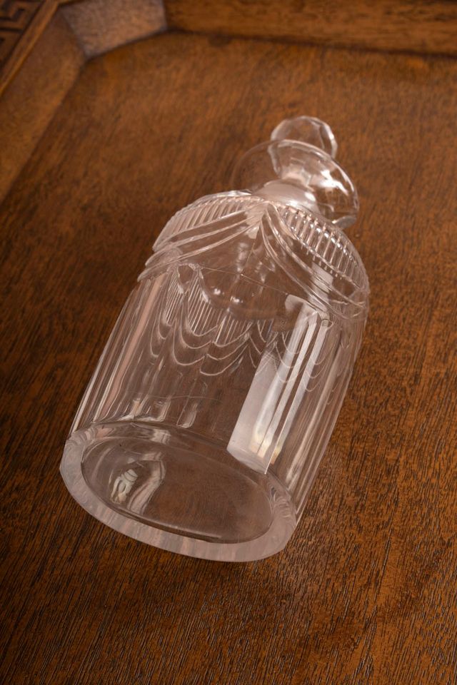 Pair of Antique Cut Crystal Oil & Vinegar Cruets (c. 1890–1910)