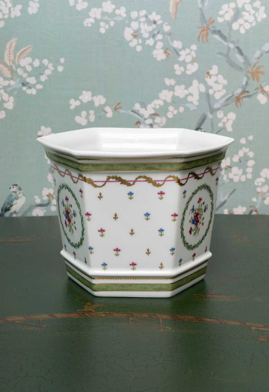 Haviland Vieux Paris Vert Cachepot