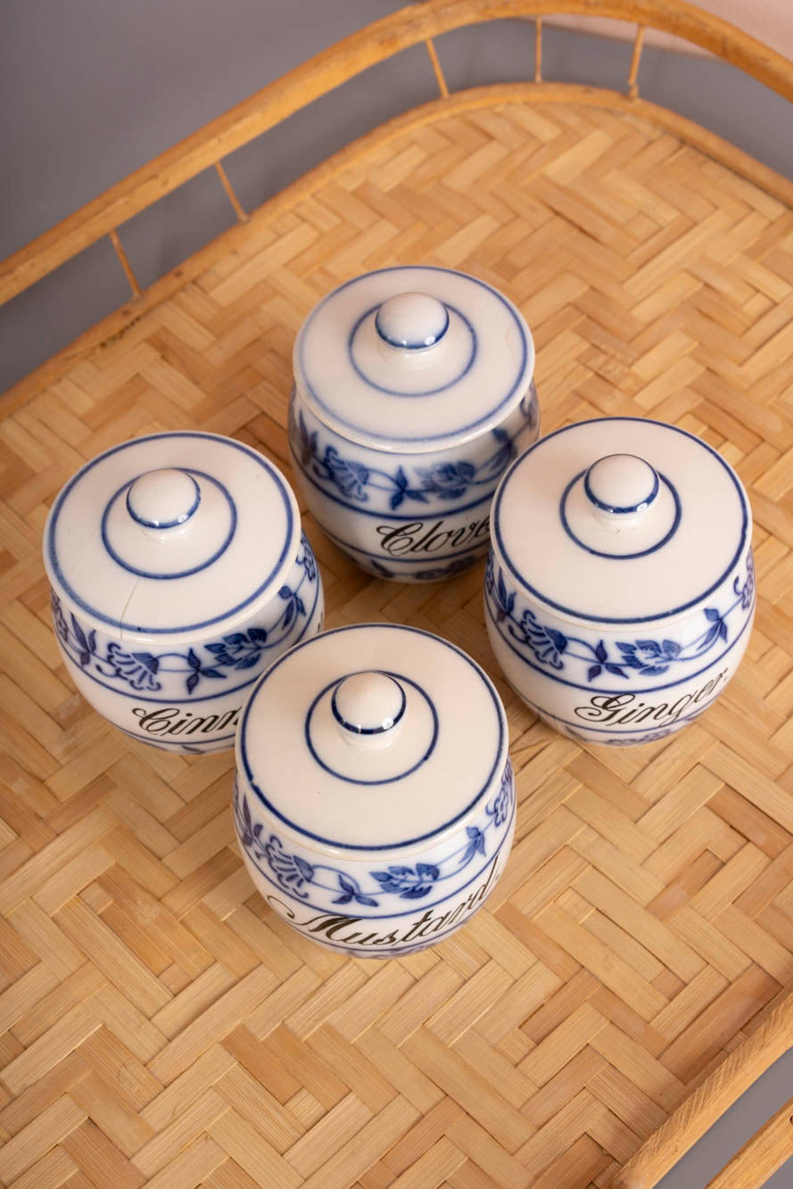 Antique German Porcelain Spice Canisters