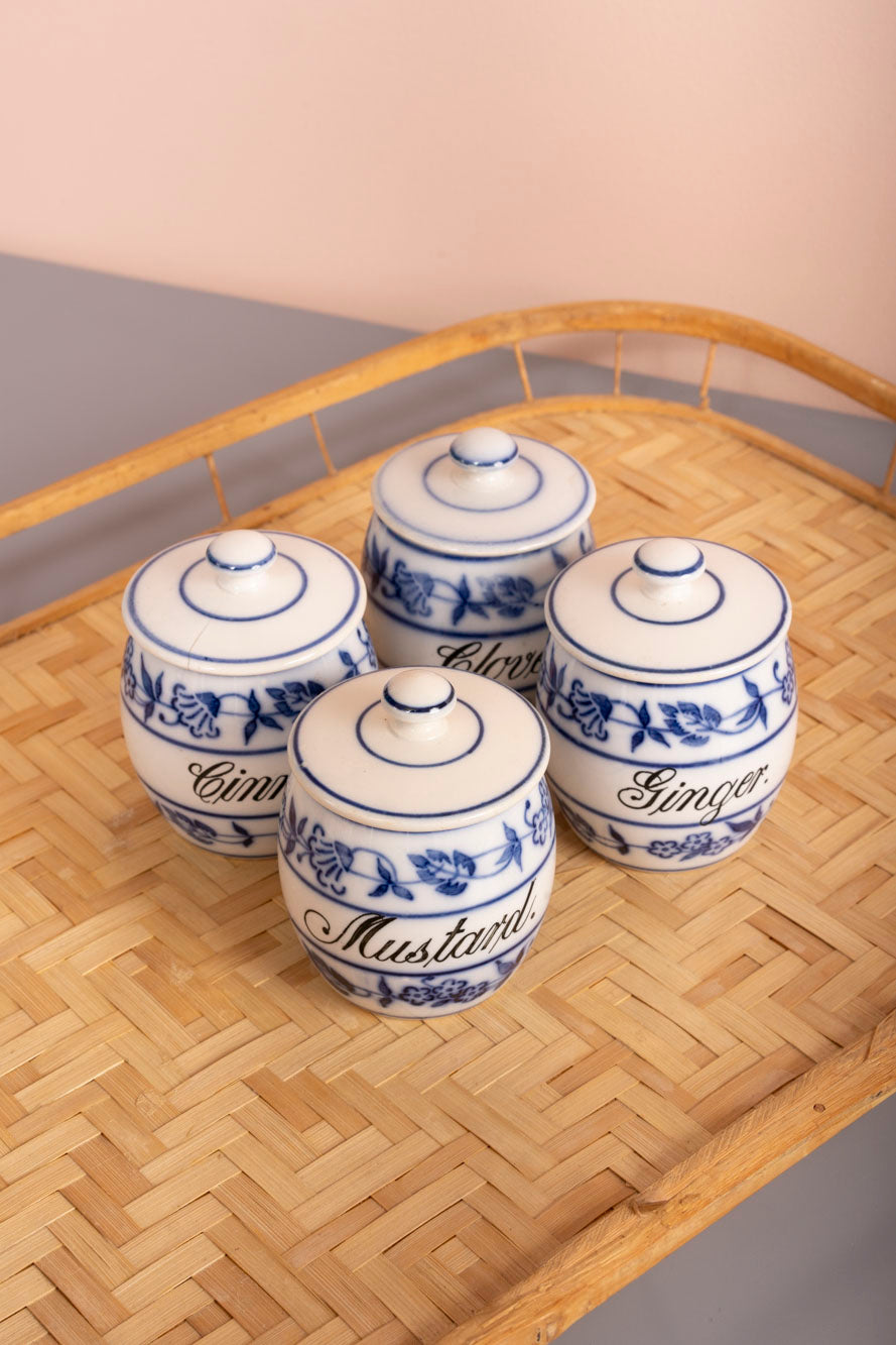 Antique German Porcelain Spice Canisters