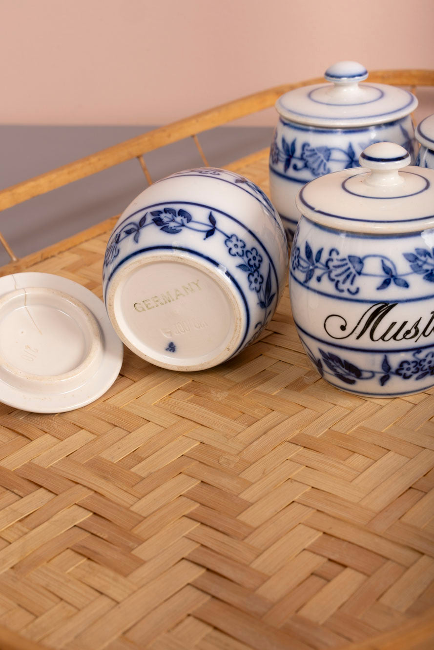 Antique German Porcelain Spice Canisters