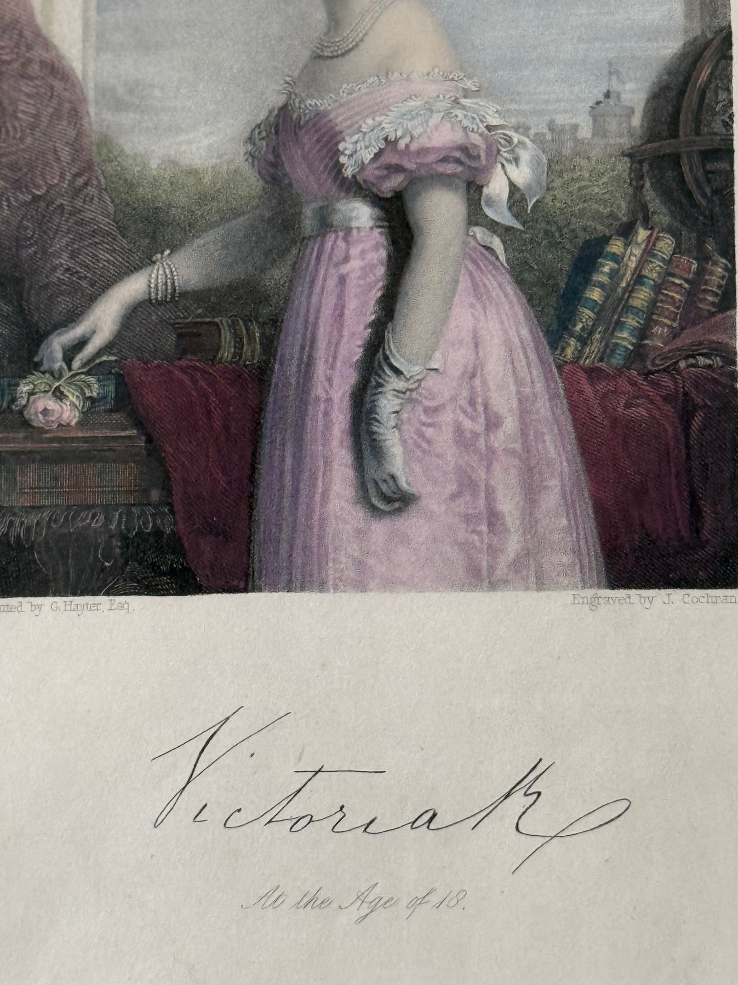 Framed Queen Victoria Engraving