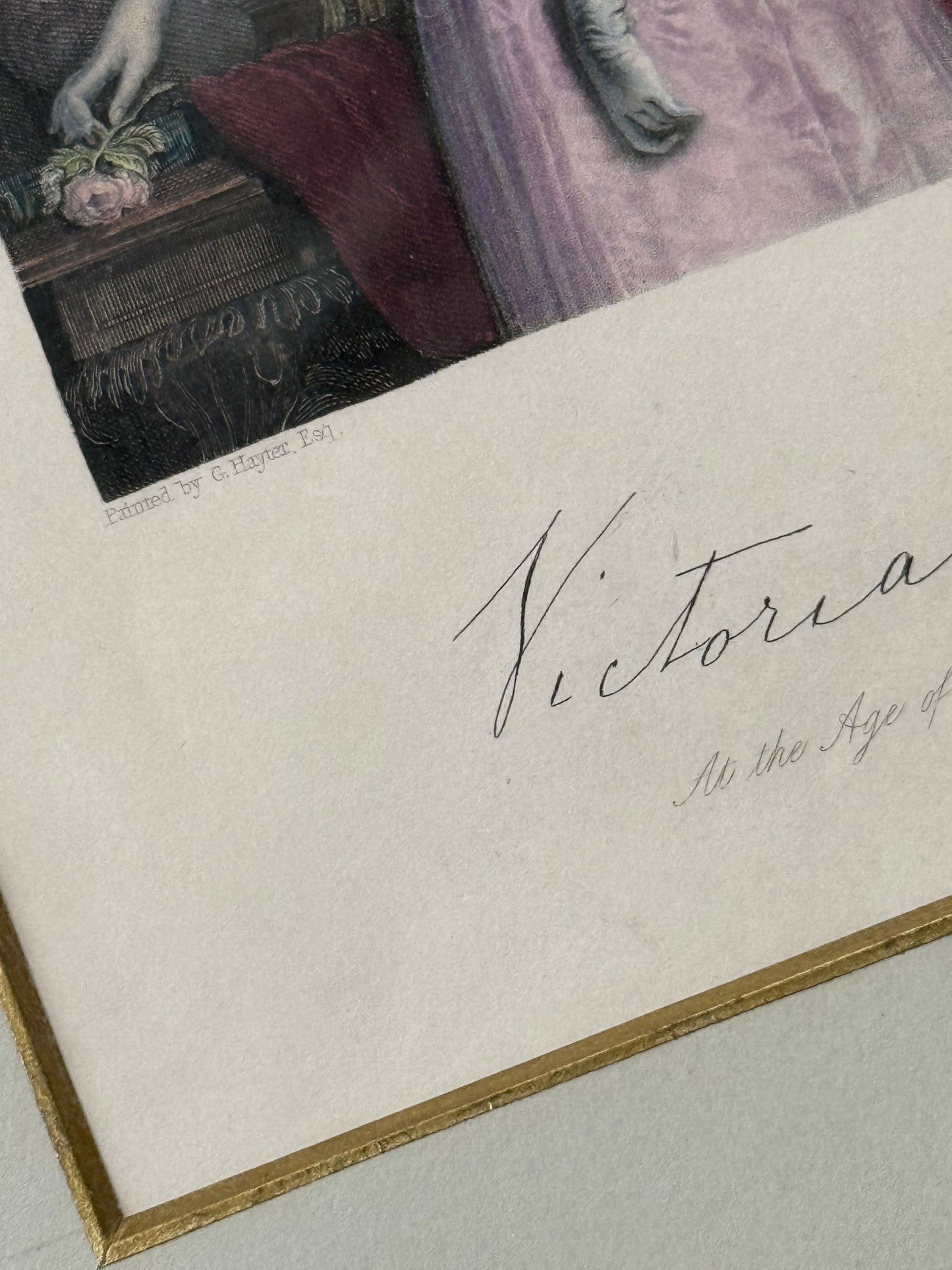 Framed Queen Victoria Engraving