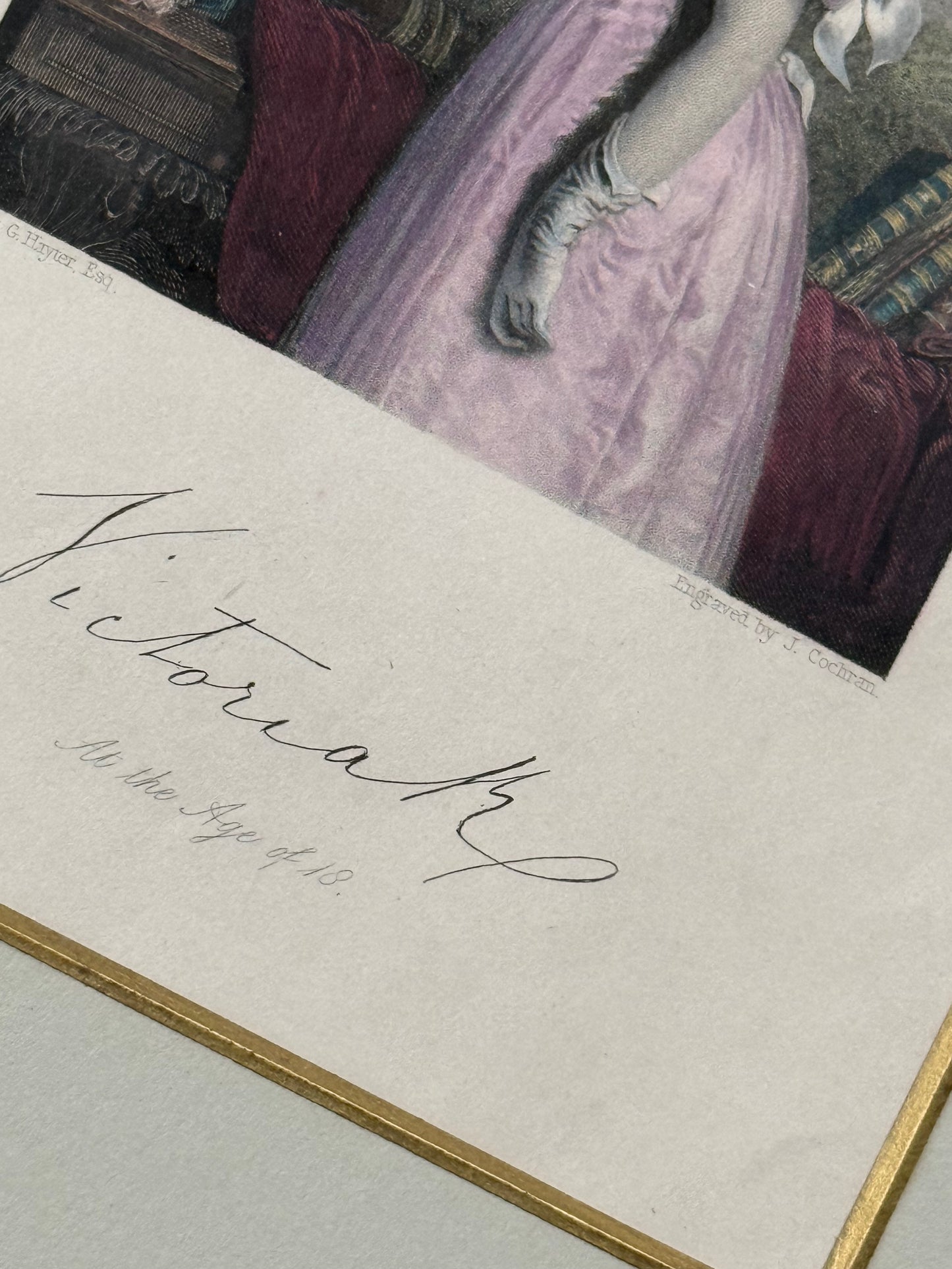 Framed Queen Victoria Engraving