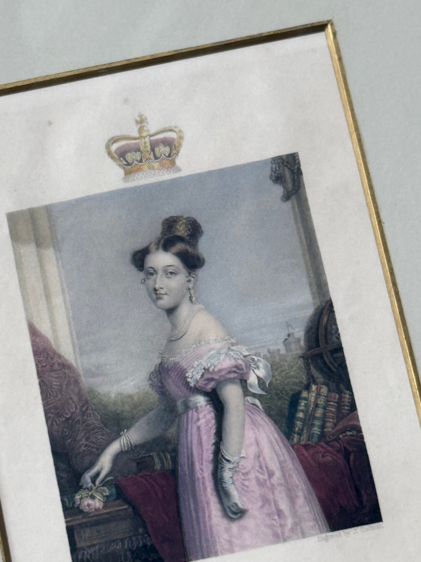 Framed Queen Victoria Engraving