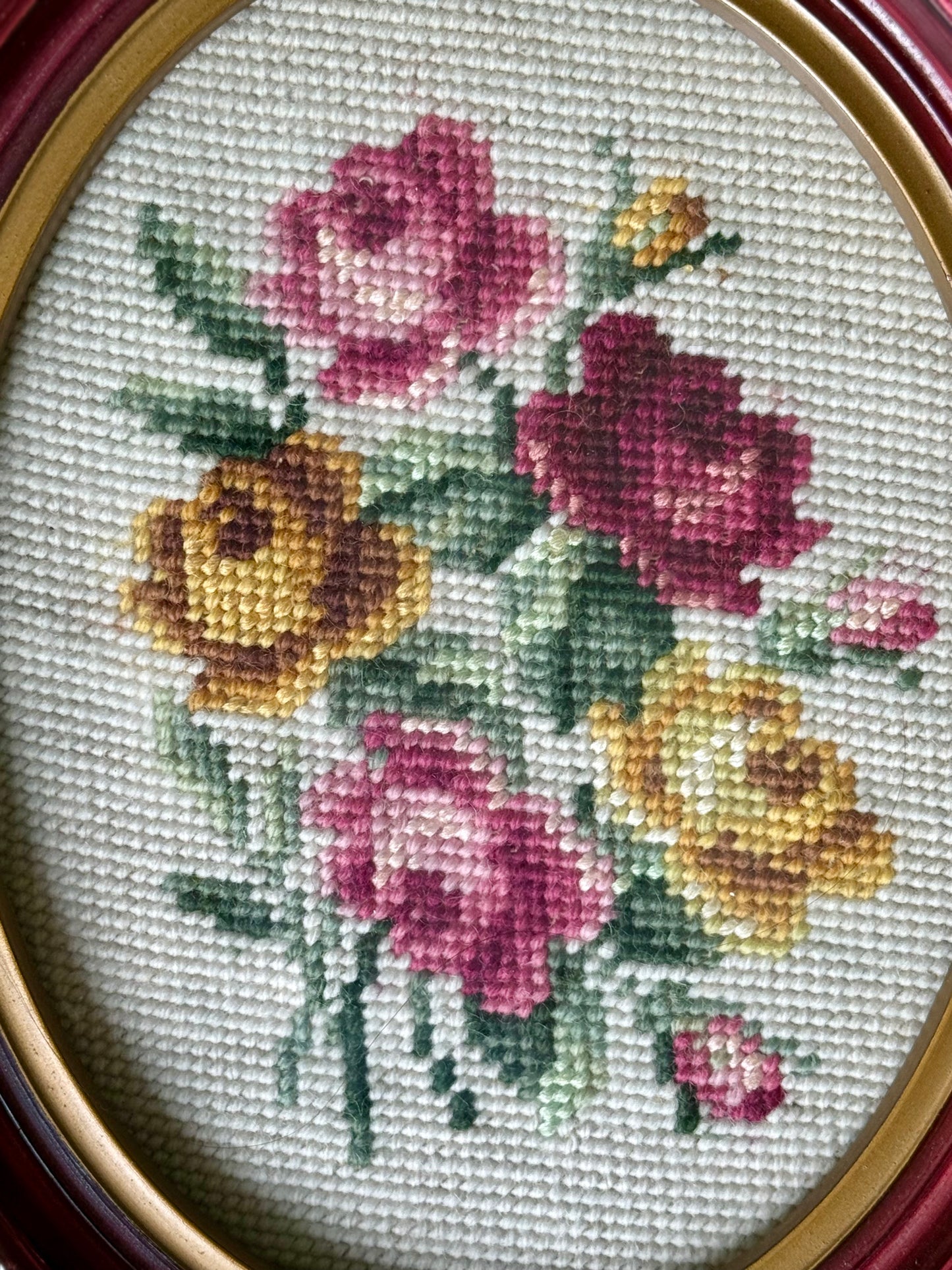 Floral Needlepoint Pair