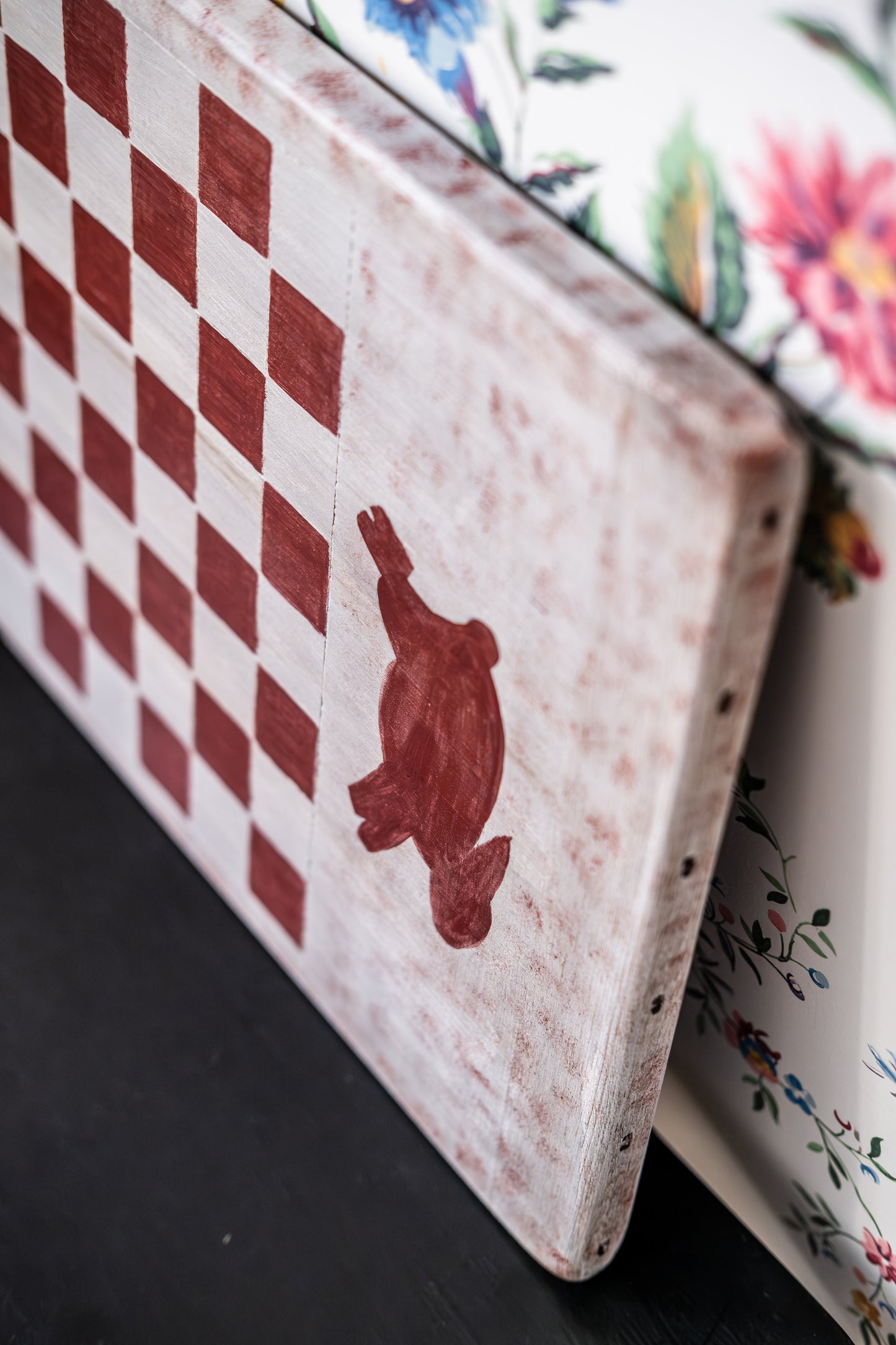 Vintage Rabbit Farmhouse Checkerboard
