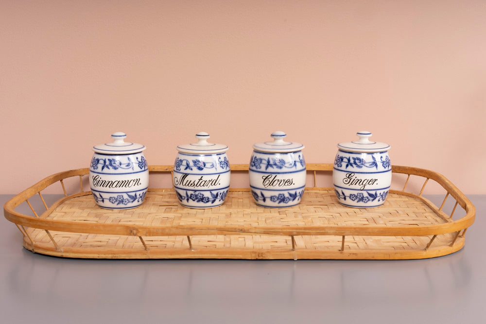 Antique German Porcelain Spice Canisters
