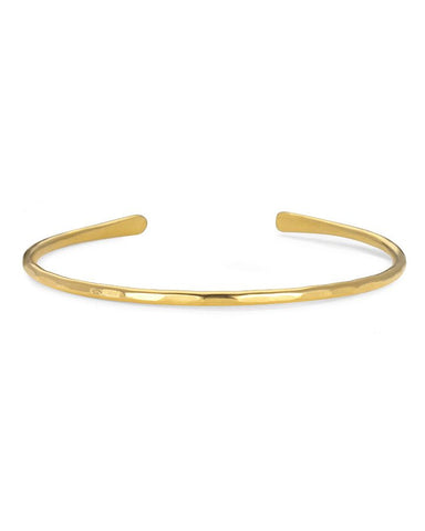 Hammered Yellow Gold Cuff
