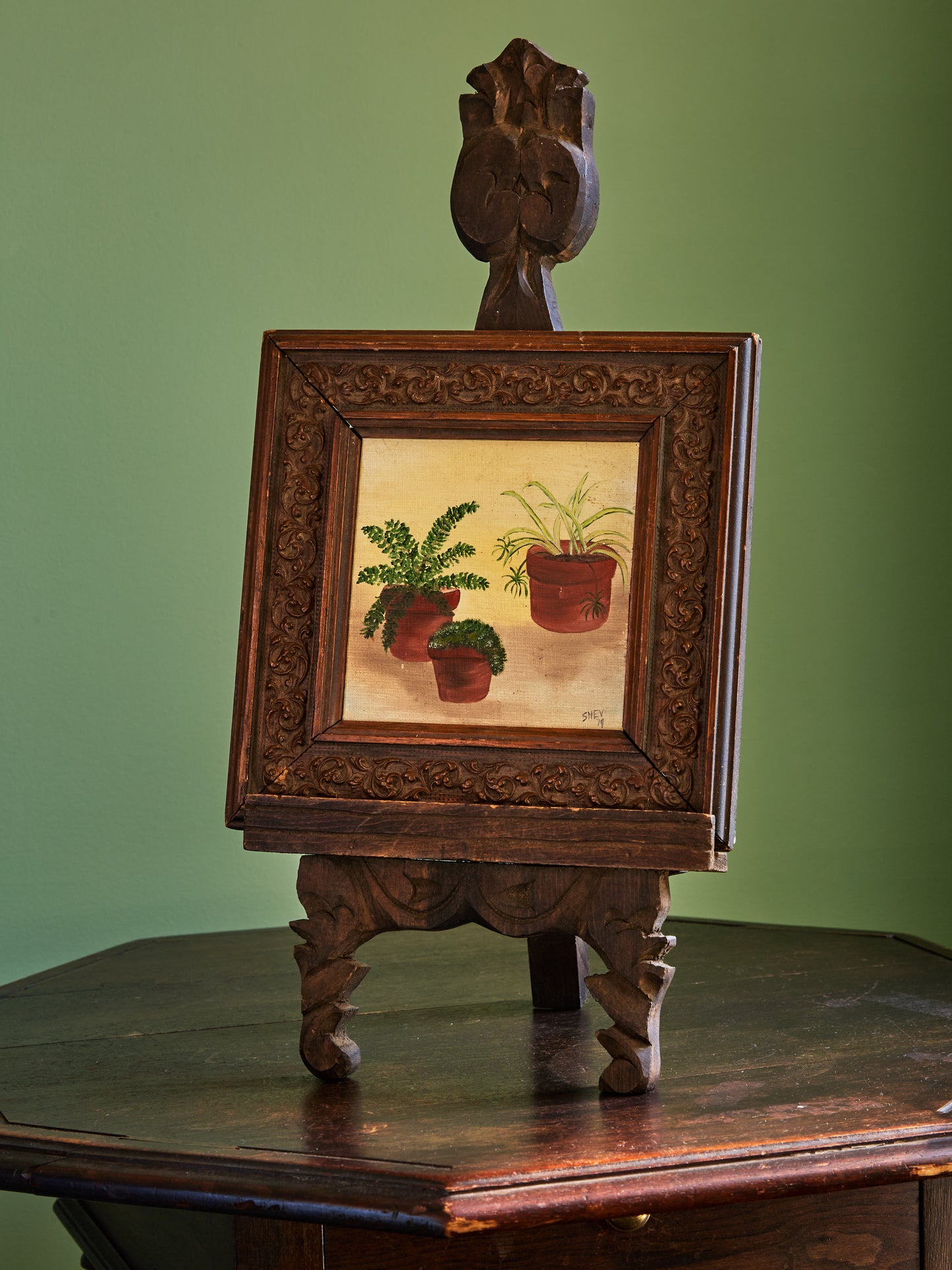 Potted Greens 1970s Still Life