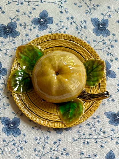 19th Century English Majolica Apple Pastille Burner