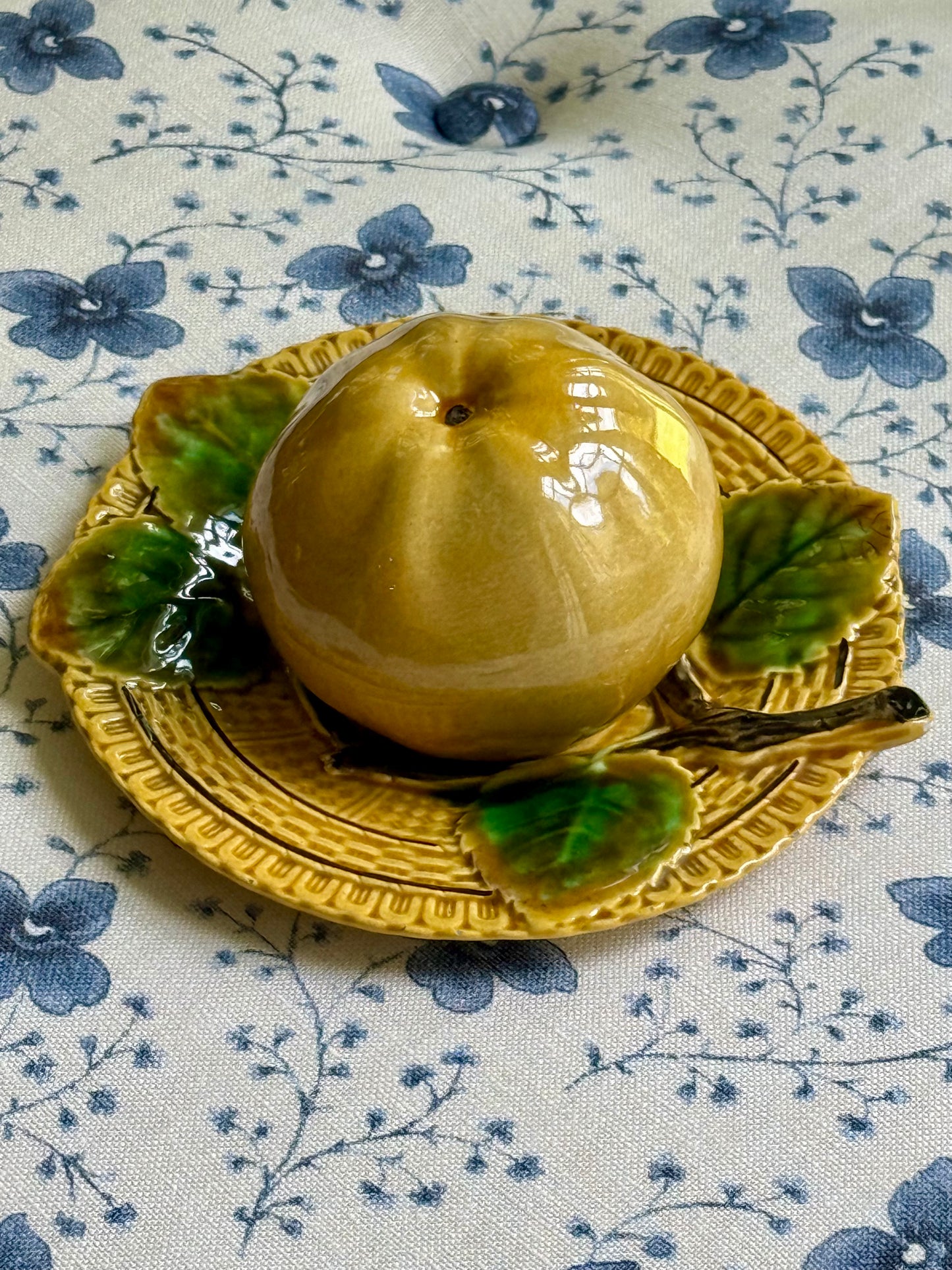 19th Century English Majolica Apple Pastille Burner