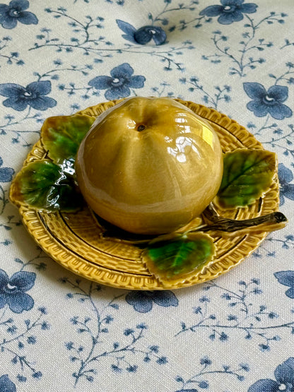 19th Century English Majolica Apple Pastille Burner