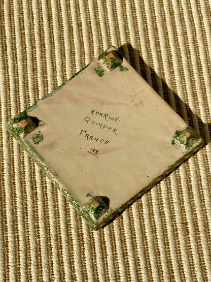 Antique French Henriot Quimper Petite Bretonne Trivet