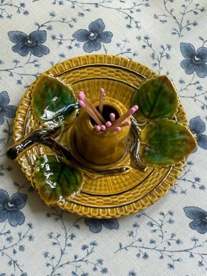 19th Century English Majolica Apple Pastille Burner