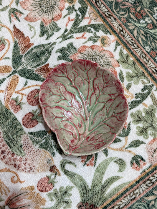 Red and Green 1957 Cabbagewear Bowl