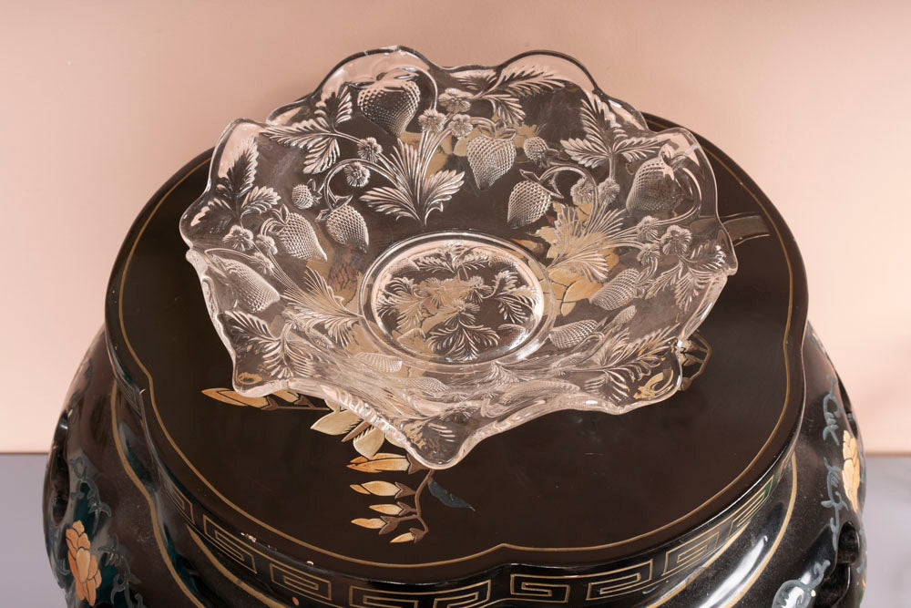 Cambridge Glass Inverted Strawberry Bowl
