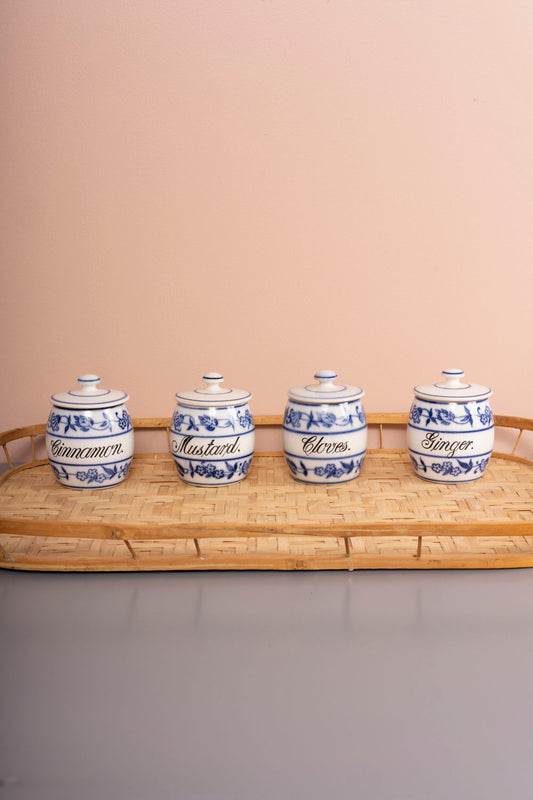Antique German Porcelain Spice Canisters