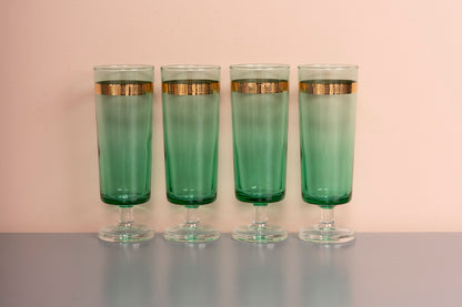 Greek Key French Champagne Glasses