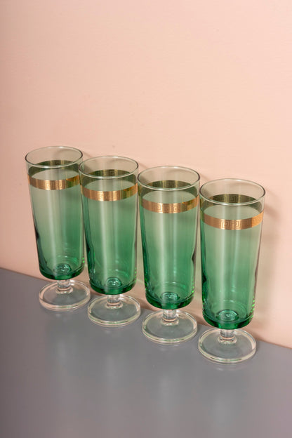 Greek Key French Champagne Glasses
