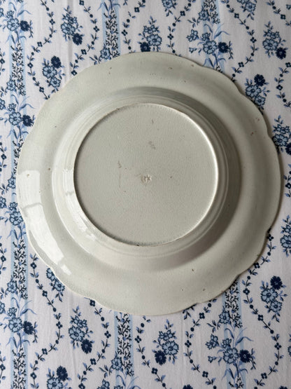 Georgian Pearlware Nursery Plate with Chess Scene