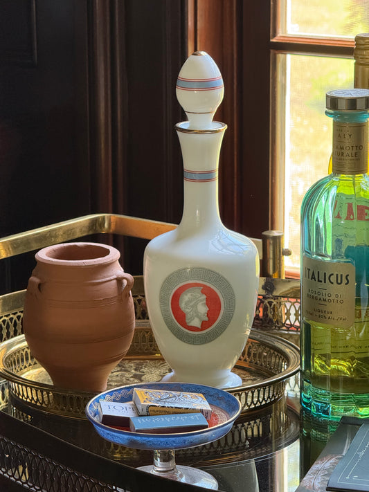 Greco Roman Vintage French Opaline Decanter