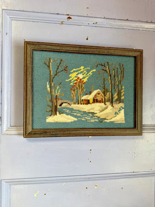 Winter Homestead Needlepoint