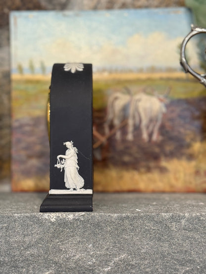 Wedgwood Jasperware Black Mantle Clock