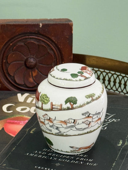 Coalport Hunting Scene Ginger Jar