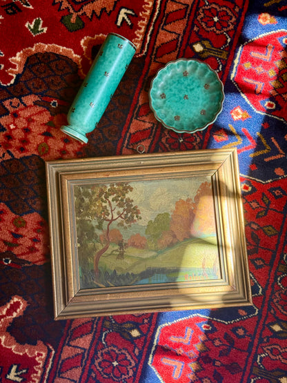 Wilhelm Kåge Gustavsberg Argenta Vase and Plate