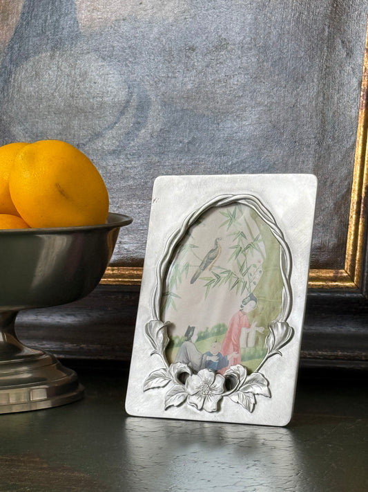 Pewter Floral Frame