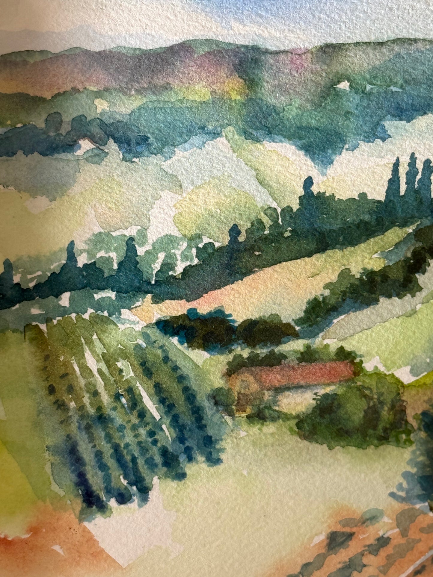 European Countryside Watercolor