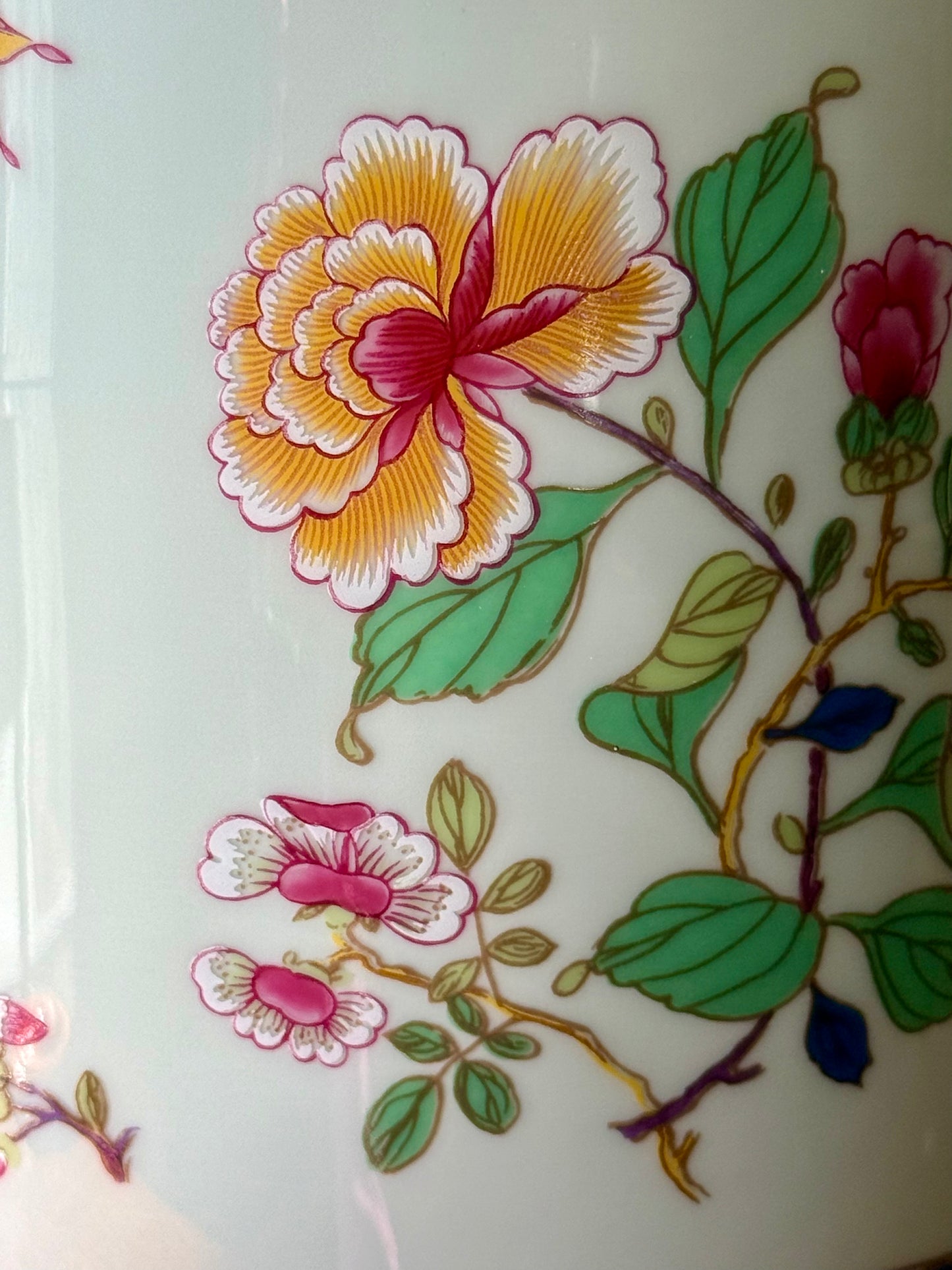 Vintage Porcelain  Chinoiserie Raynaud Limoges Cachepot