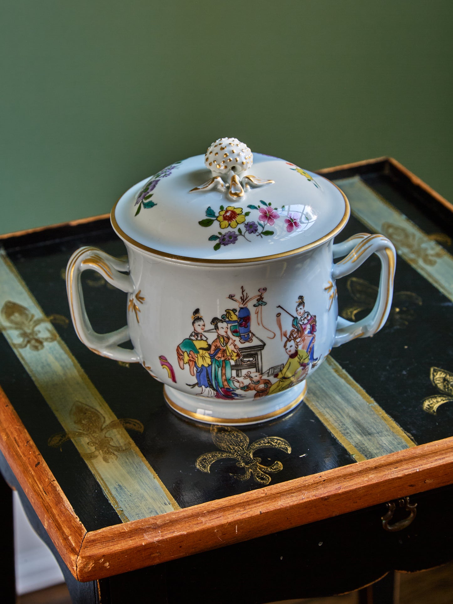 Vintage Mottahedeh Vista Algre Sugar Bowl