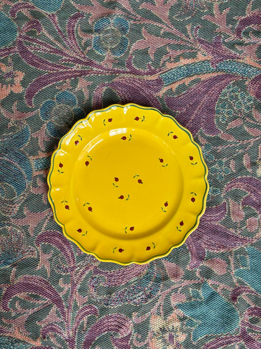Vintage Sicard Semis Jaune Platter