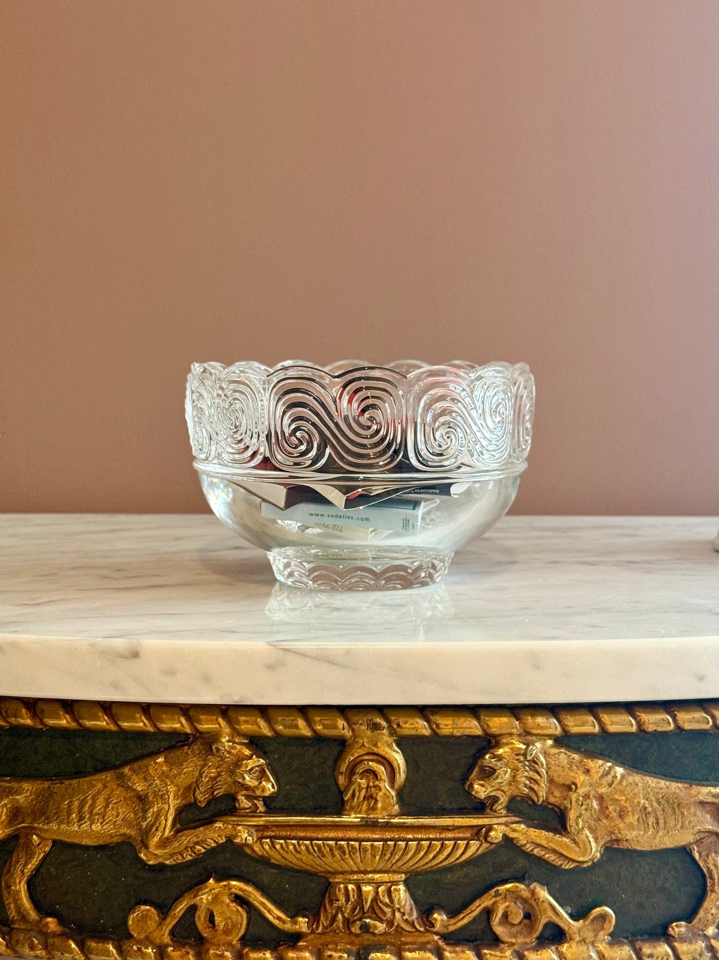 Tiffany & Co.Vintage Scroll Crystal Bowl