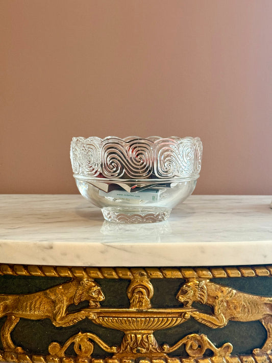 Tiffany & Co.Vintage Scroll Crystal Bowl