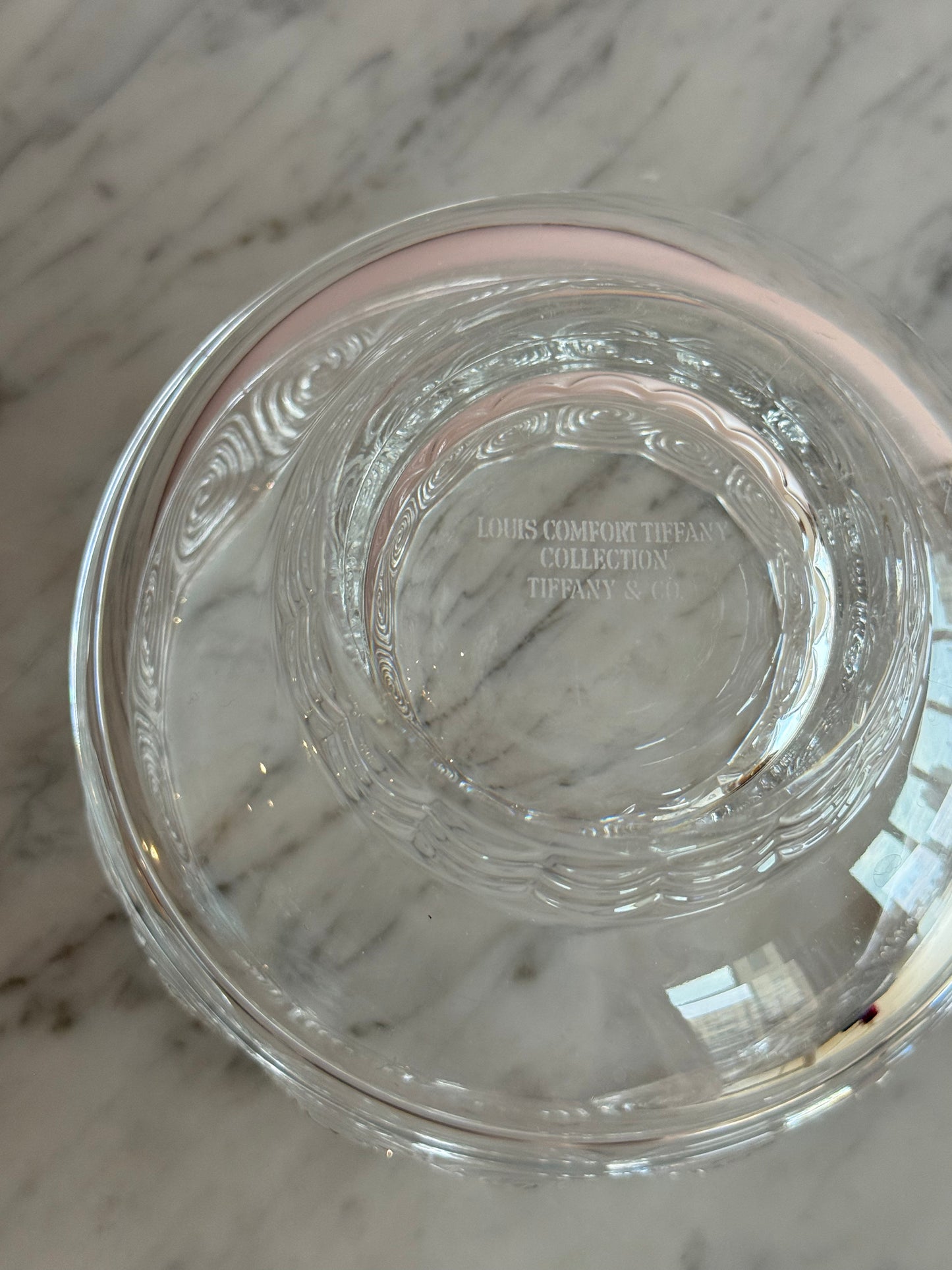 Tiffany & Co.Vintage Scroll Crystal Bowl
