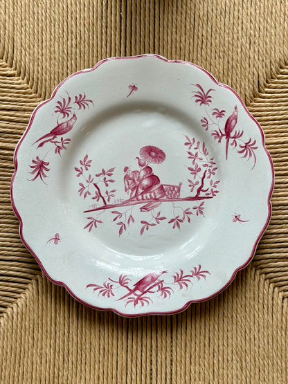 French Faïence Revival Plates in the Veuve Perrin Tradition