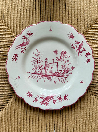 French Faïence Revival Plates in the Veuve Perrin Tradition