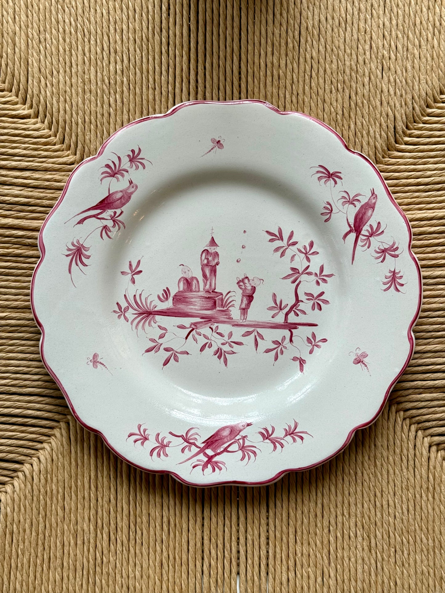 French Faïence Revival Plates in the Veuve Perrin Tradition
