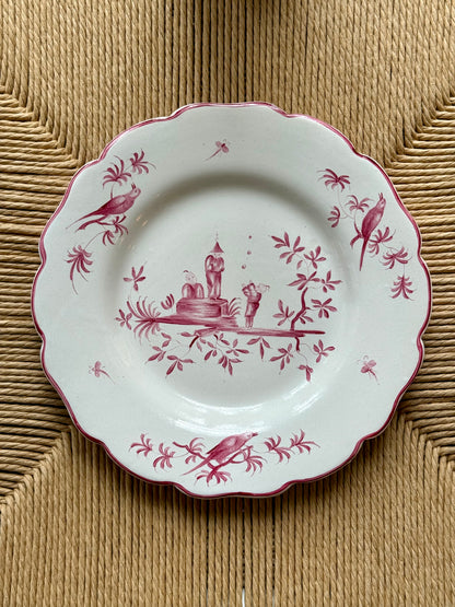 French Faïence Revival Plates in the Veuve Perrin Tradition