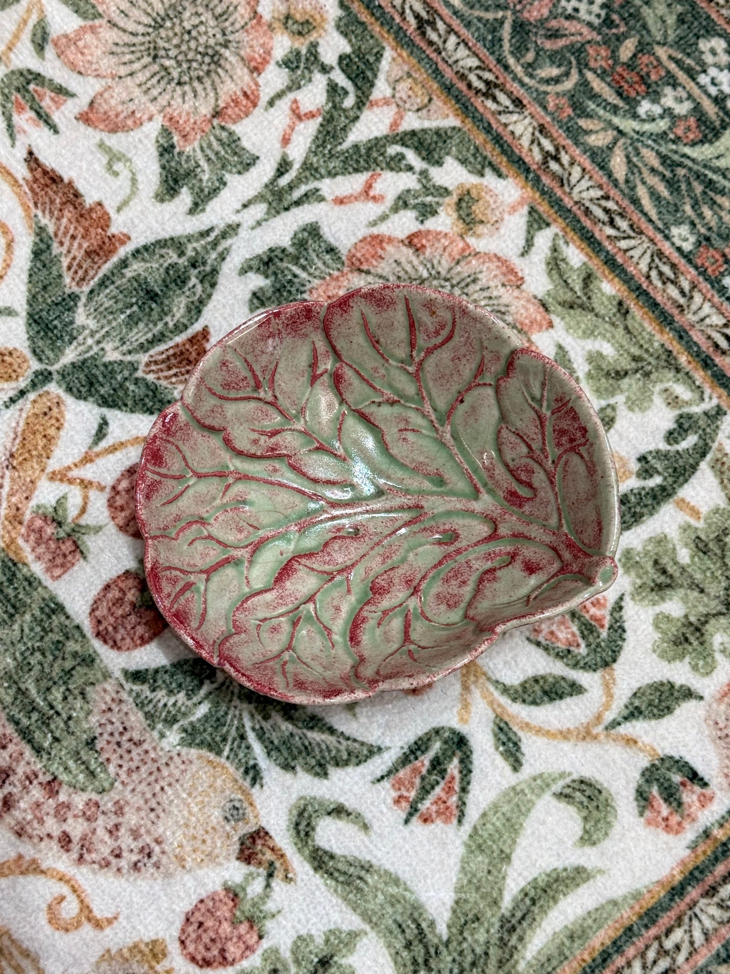 Red and Green 1957 Cabbagewear Bowl