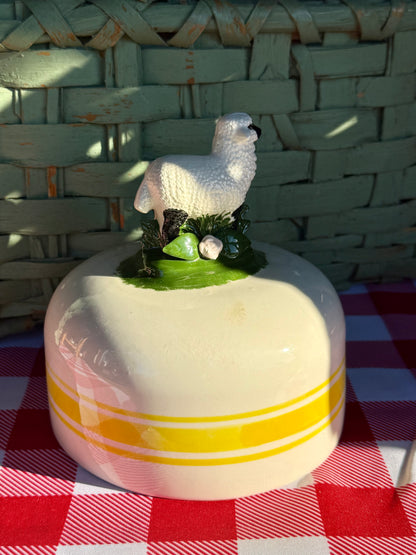 Vintage Ceramic Lamb Cheese Cover