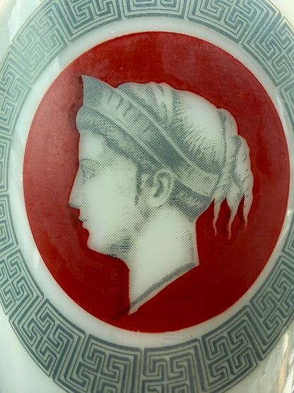 Greco Roman Vintage French Opaline Decanter