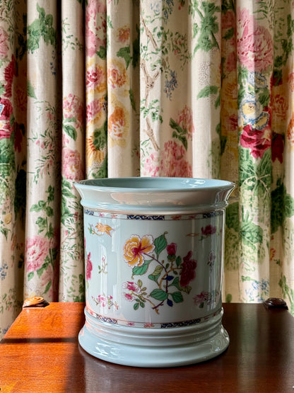 Vintage Porcelain  Chinoiserie Raynaud Limoges Cachepot
