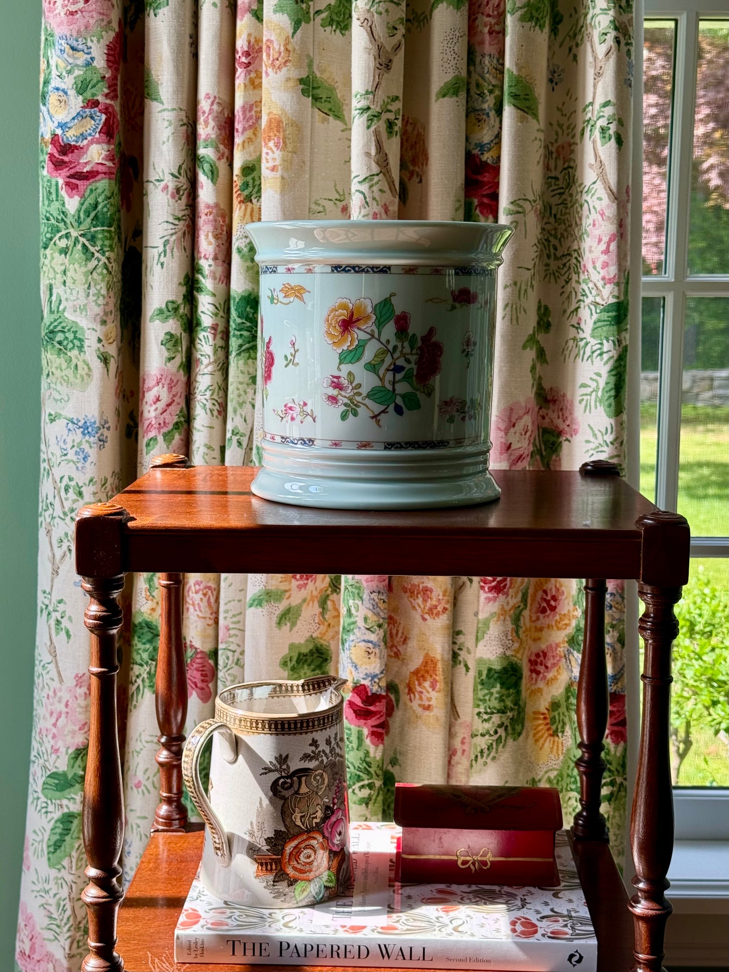 Vintage Porcelain  Chinoiserie Raynaud Limoges Cachepot