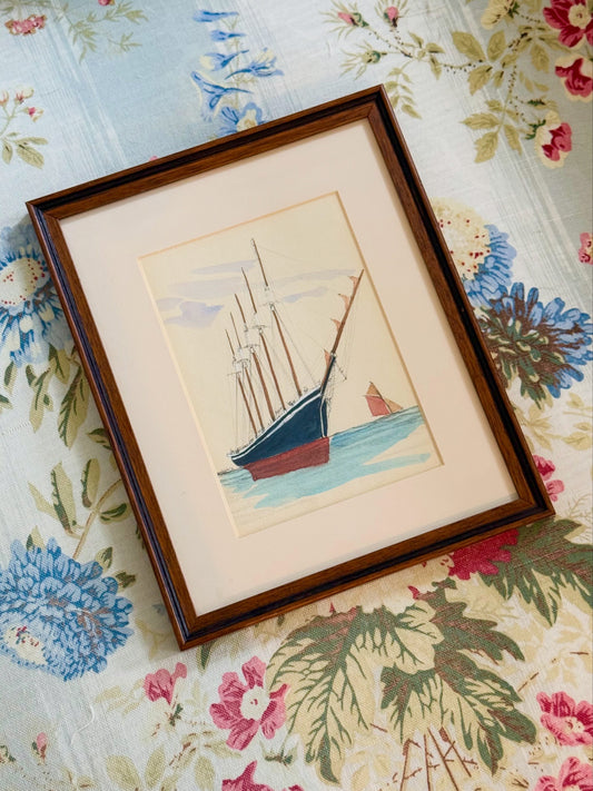 Vintage Coastal Watercolor
