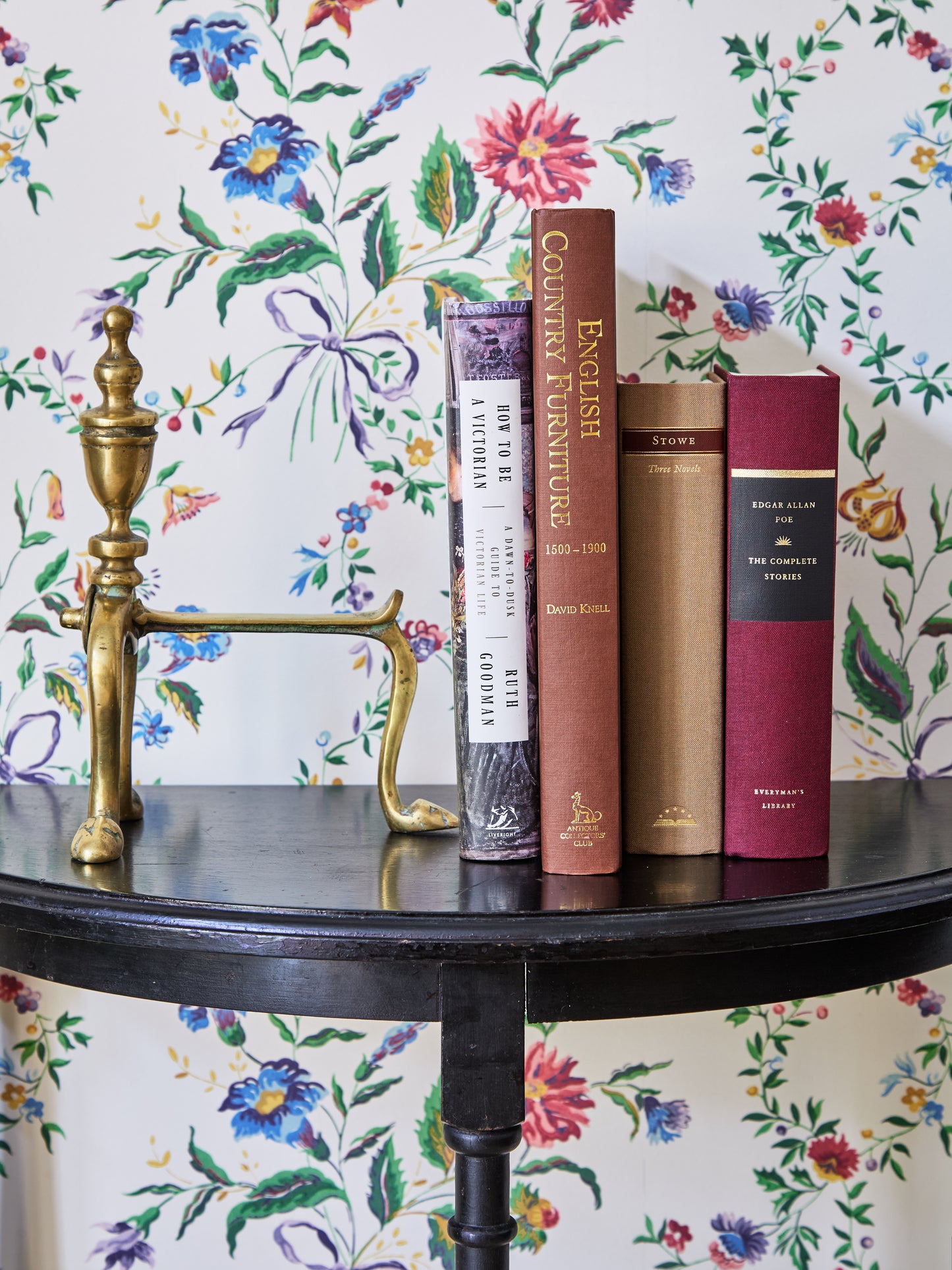 Antique Brass Andirons Bookends